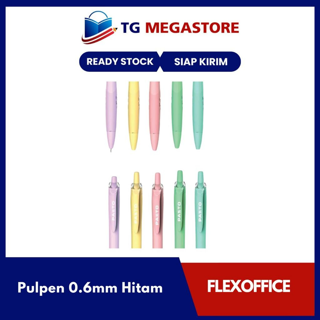 

Pulpen Hitam 0.6mm Flexoffice FO-GELB039
