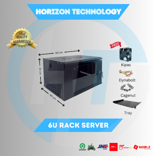 Sinorack Wall Mounted / Rak Server 6U Dual Fan (530X400X300mm)
