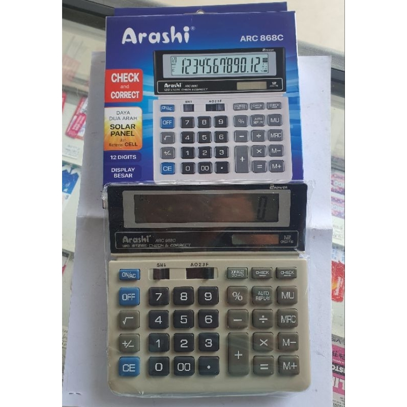 

Arashi Calculator meja ARC 868C check and correct