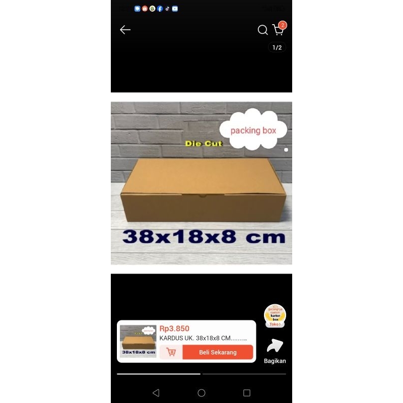 

dus UK.38*18*8cm bahan diecut.@200 pcs