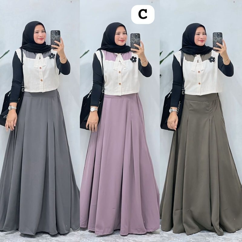 ONE SET 3IN1 KODE C STELAN WANITA TERBARU BEST SELLER