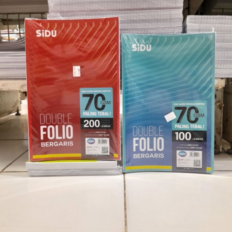 

DOUBLE FOLIO BERGARIS SIDU ISI 100-200 LEMBAR 70 GSM