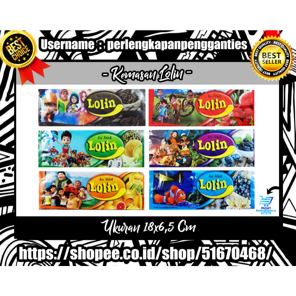

JUAL KEMASAN PLASTIK UNTUK ES / PRODUSEN KEMASAN ES KRIM isi 100pcs - MEREK LOLIN