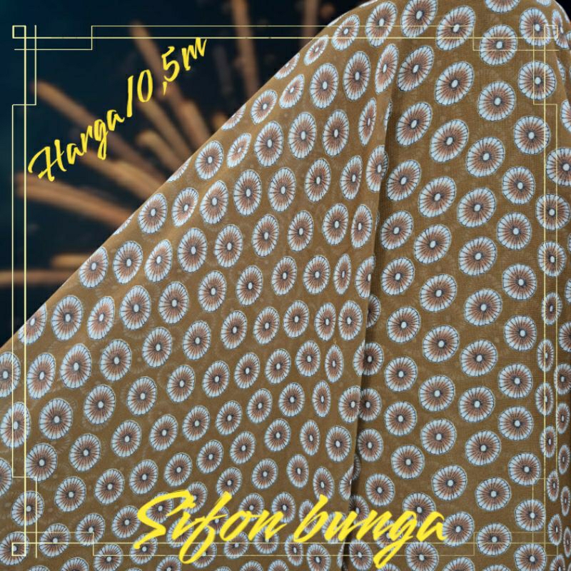 KAIN SIFON PREMIUM MOTIF BUNGA KECIL  - KAIN SIFON MOTIF BUNGA KECIL HARGA/0,5M