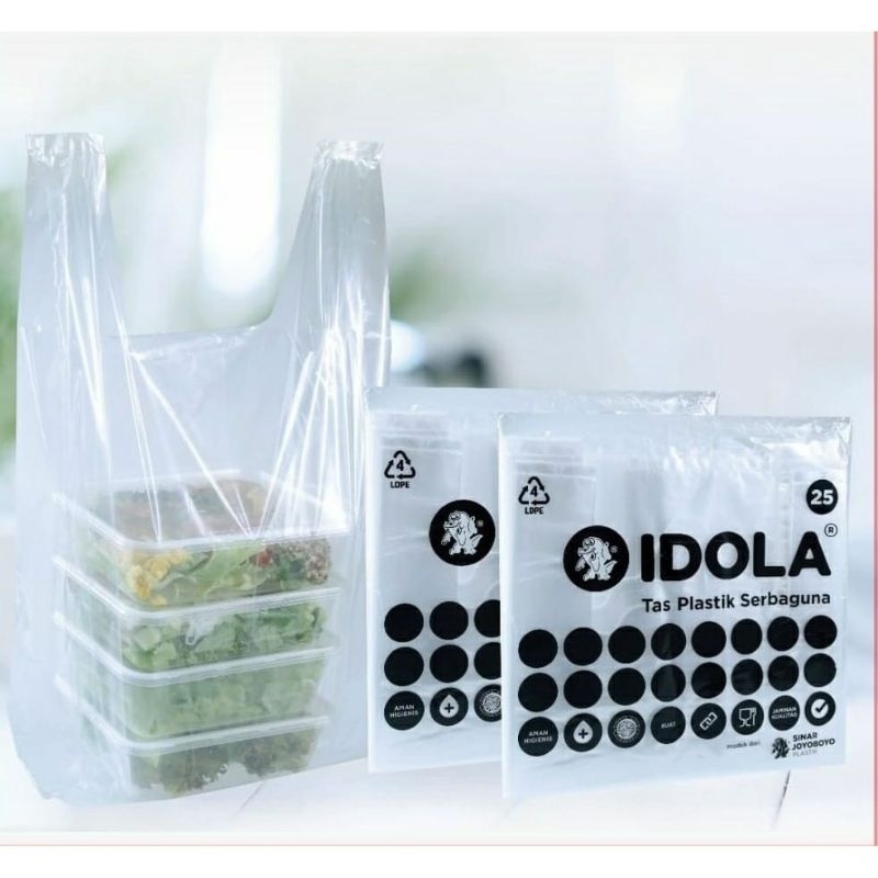 Kantong Plastik Idola/ Kantong plastik donat / kantong plastik box donat / kantong plastik kue / bun
