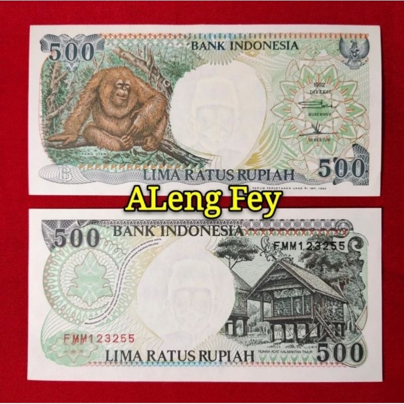 Uang kuno 500 Rupiah Otan 1992