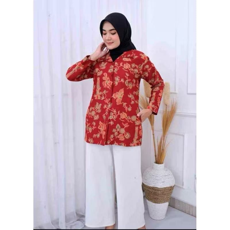 Baju Batik Dharma Wanita,/Blouse Batik Dharma Wanita
