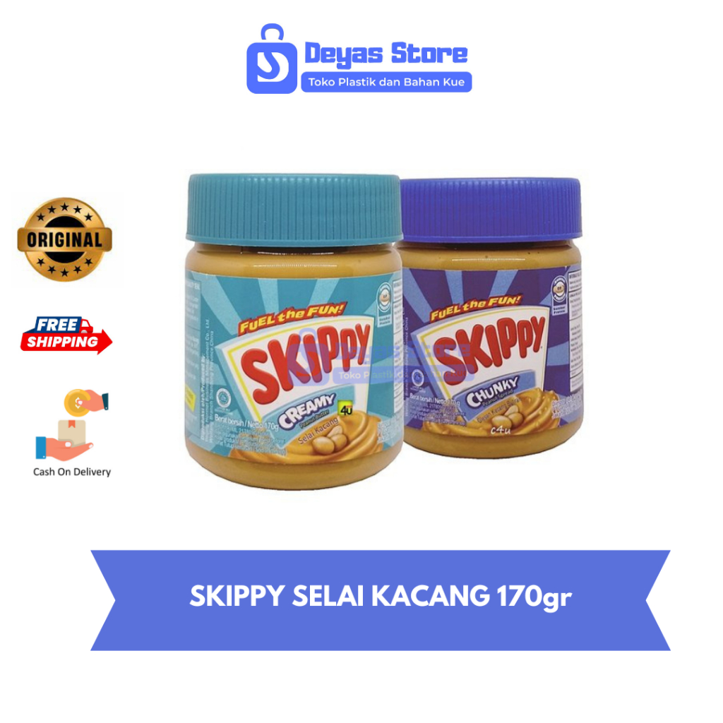 

SKIPPY SELAI KACANG CREAMY DAN CRUNCY 170gr