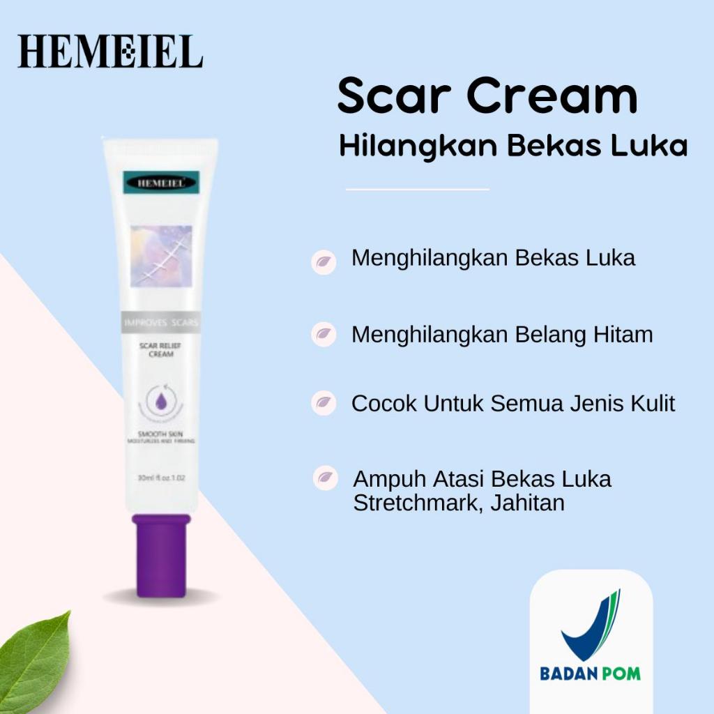 BPOM HEMEIEL Penghilang Bekas Jerawat Keloid Remove Scar Cream Penghilang Belang Bekas Luka Bakar