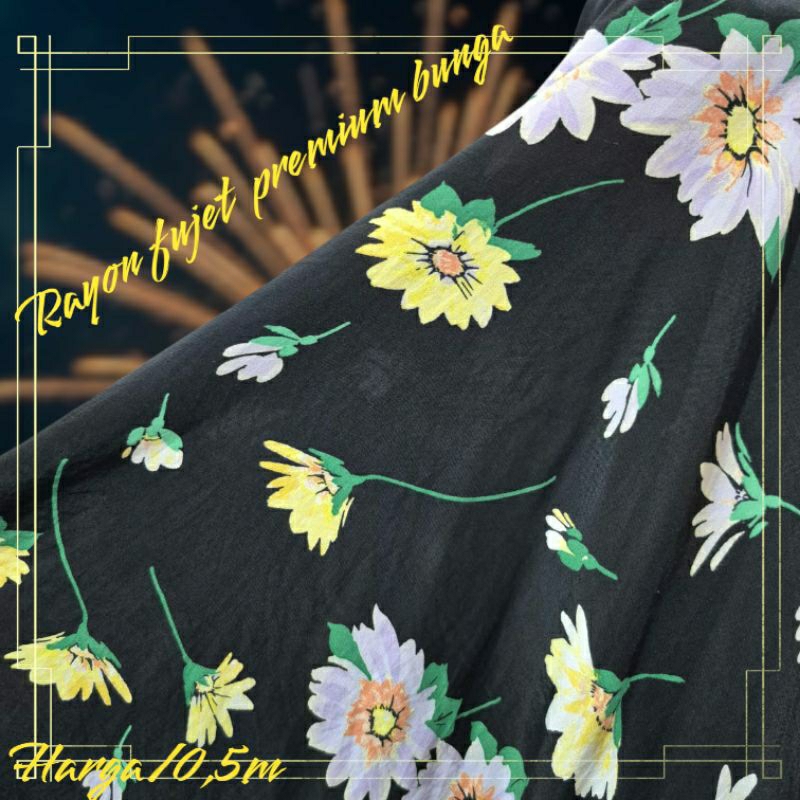 KAIN RAYON FUJET MOTIF BUNGA - KAIN KATUN FUJET MOTIF BUNGA - KAIN MOTIF BUNGA