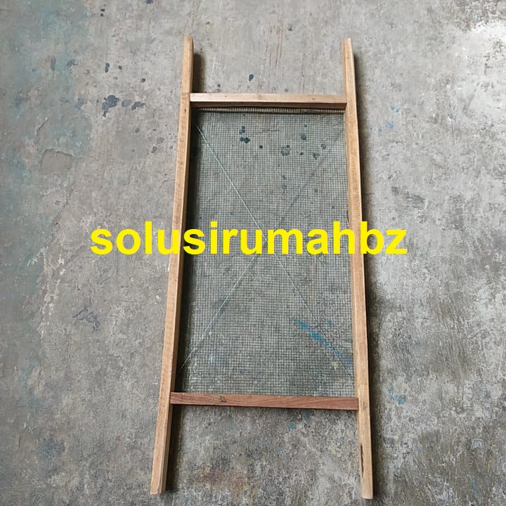 AYAKAN JADI LOKET 1/4 IN 53 X 132 X 7 CM KAYU WADUNG DENGAN PEGANGAN 1/4" filter pasir batu bangunan