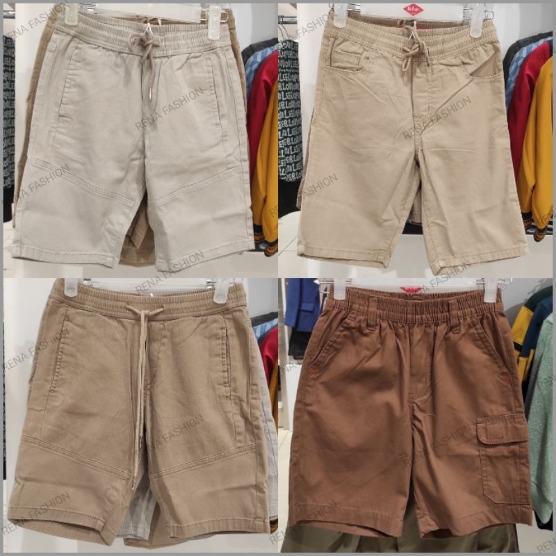 RF Cool kids celana pendek chinos anak cowok new 2024 full karet 7133 N102 N082 N092 beige cream cok