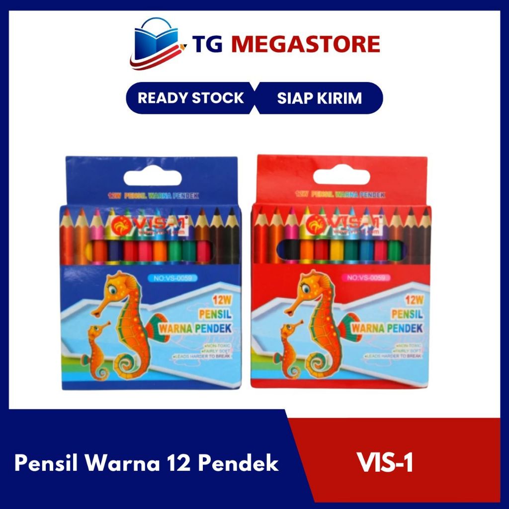 

Pensil Warna Vis-1 12 Warna Pendek - VSPW12PDK / VS0059