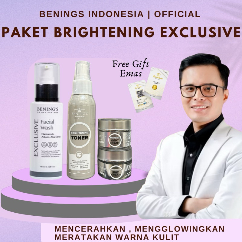 Benings Skincare BY DR OKY PRATAMA - PAKET BRIGHTENING