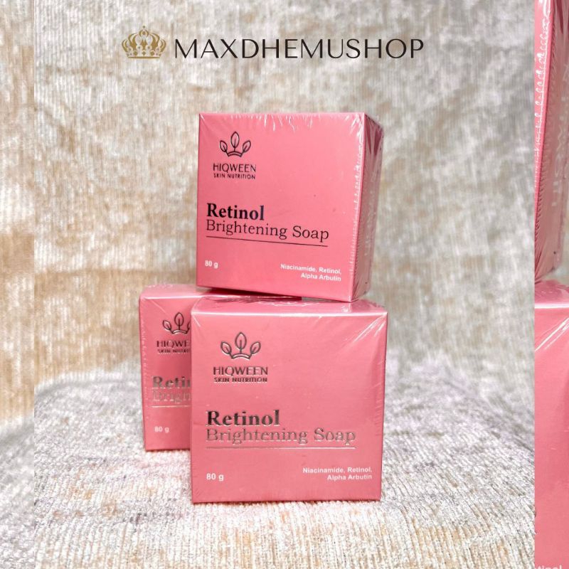 PAKET RESELLER 10 Pcs SABUN HIQWEEN SKIN NUTRITION BRIGHTENING SOAP - SABUN RETINOL ASLI 80GR