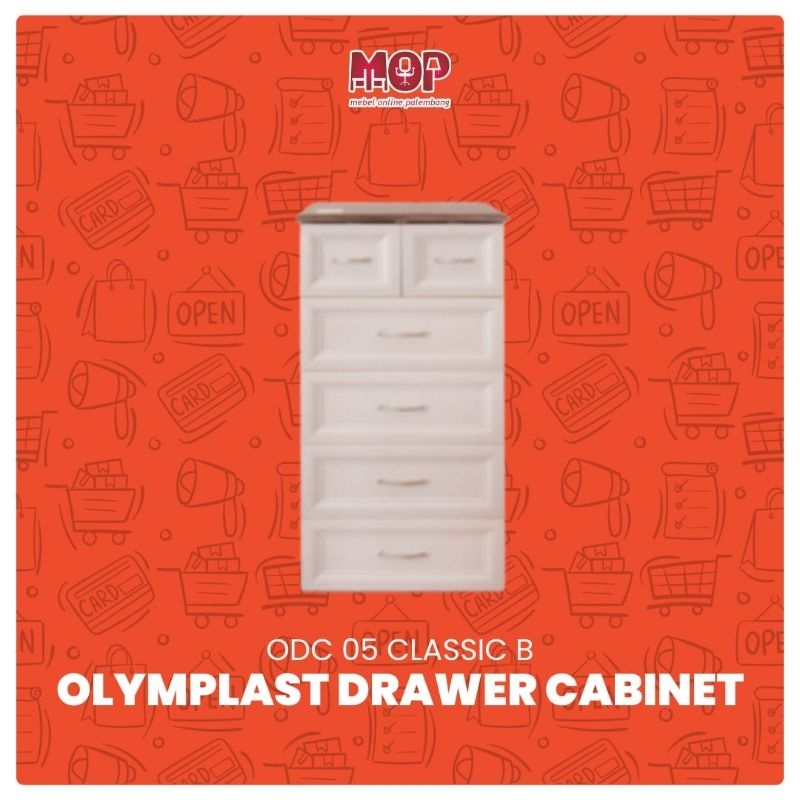 Laci Susun Serbaguna ODC CLASSIC 05 B Olymplast Drawer Cabinet Classic