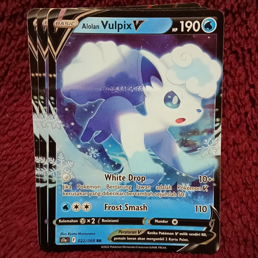 Alolan Vulpix V RR s11a - Pokemon TCG Indonesia foil holo