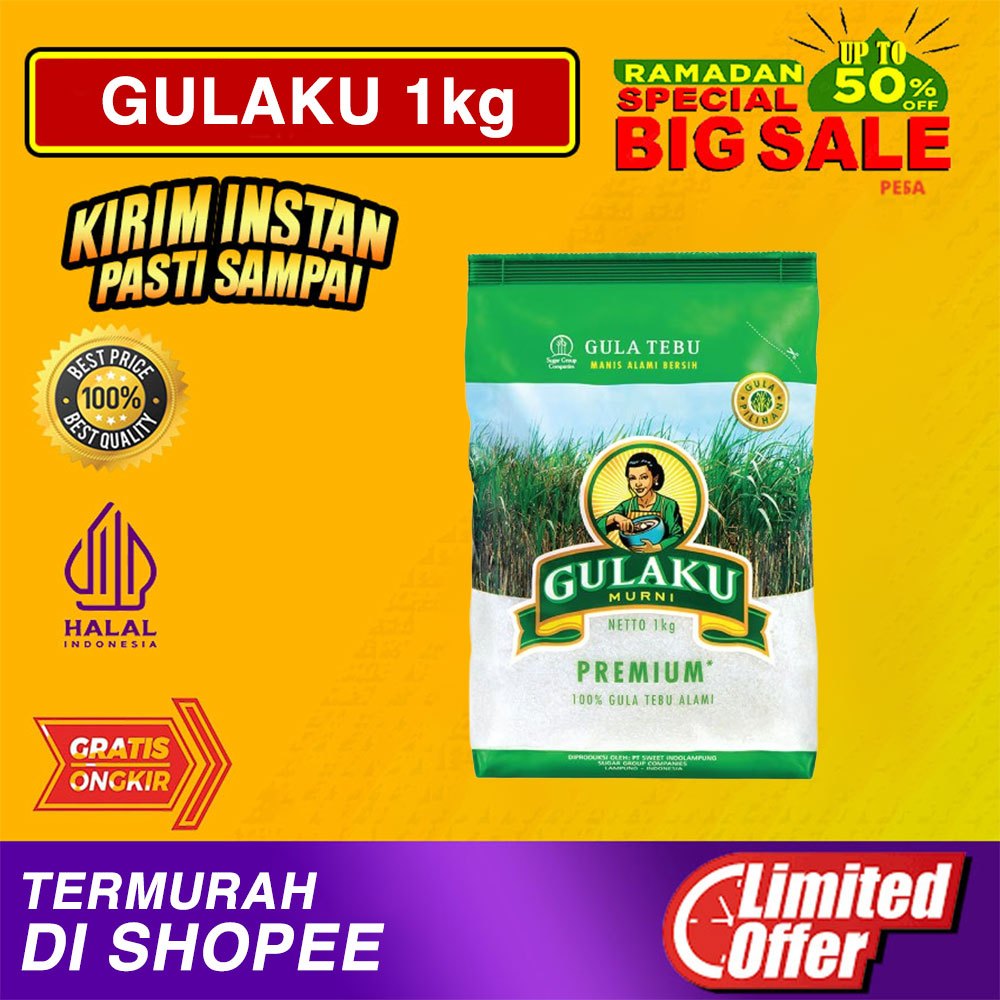 

GULAKU HIJAU PREMIUM 1 KG GULA TEBU MURNI