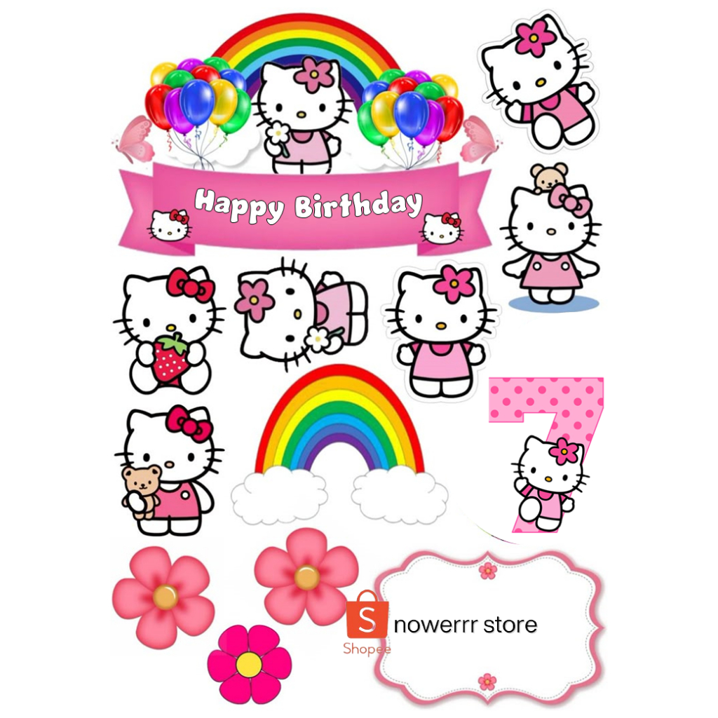 TOPPER HELLO KITTY FREE REQUEST NAMA DAN UMUR TERBARU