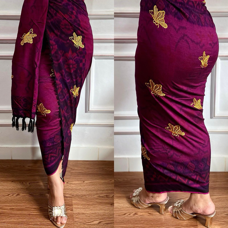 Kamen endek sugeng kupu-kupu set selendang original || kamen endek bali || kanabali