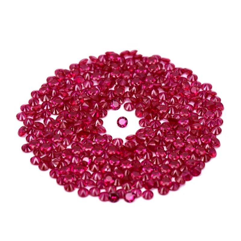 Batu Pink Red Ruby Corundum Lab Grown
