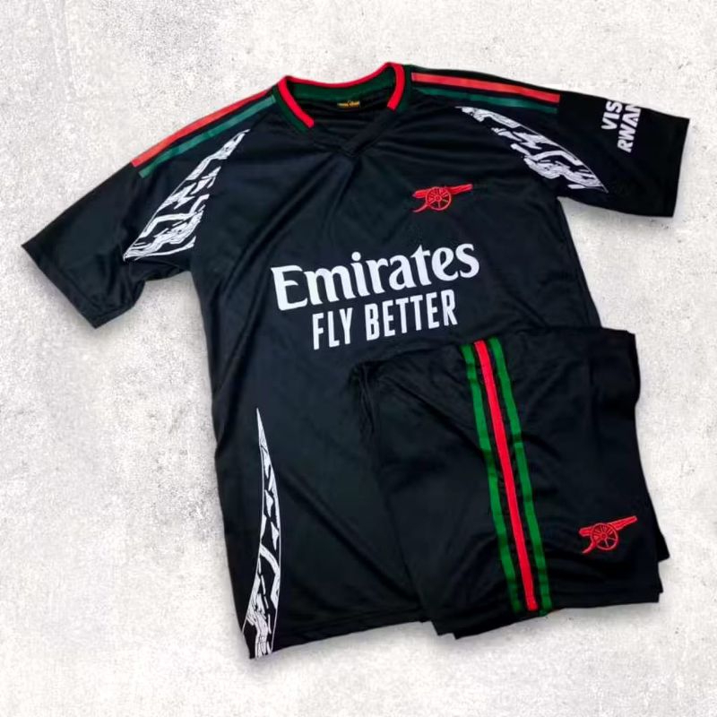 JERSEY ARSENAL AWAY HITAM PREMIUM UNISEX BAHAN LOTTO HYGET DEWASA