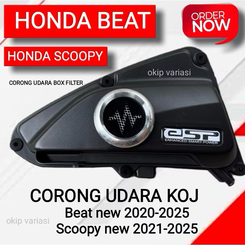 CORONG UDARA BEAT DELUX SCOOPY NEW VELOCITY BEAT tutup filter Beat variasi
