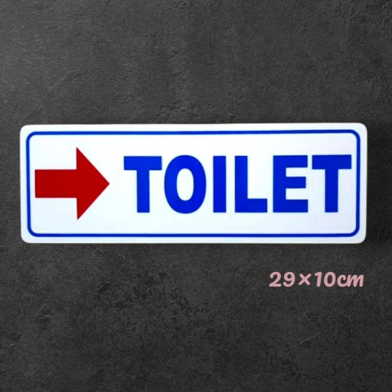 

Papan akrilik tulisan TOILET arah kanan