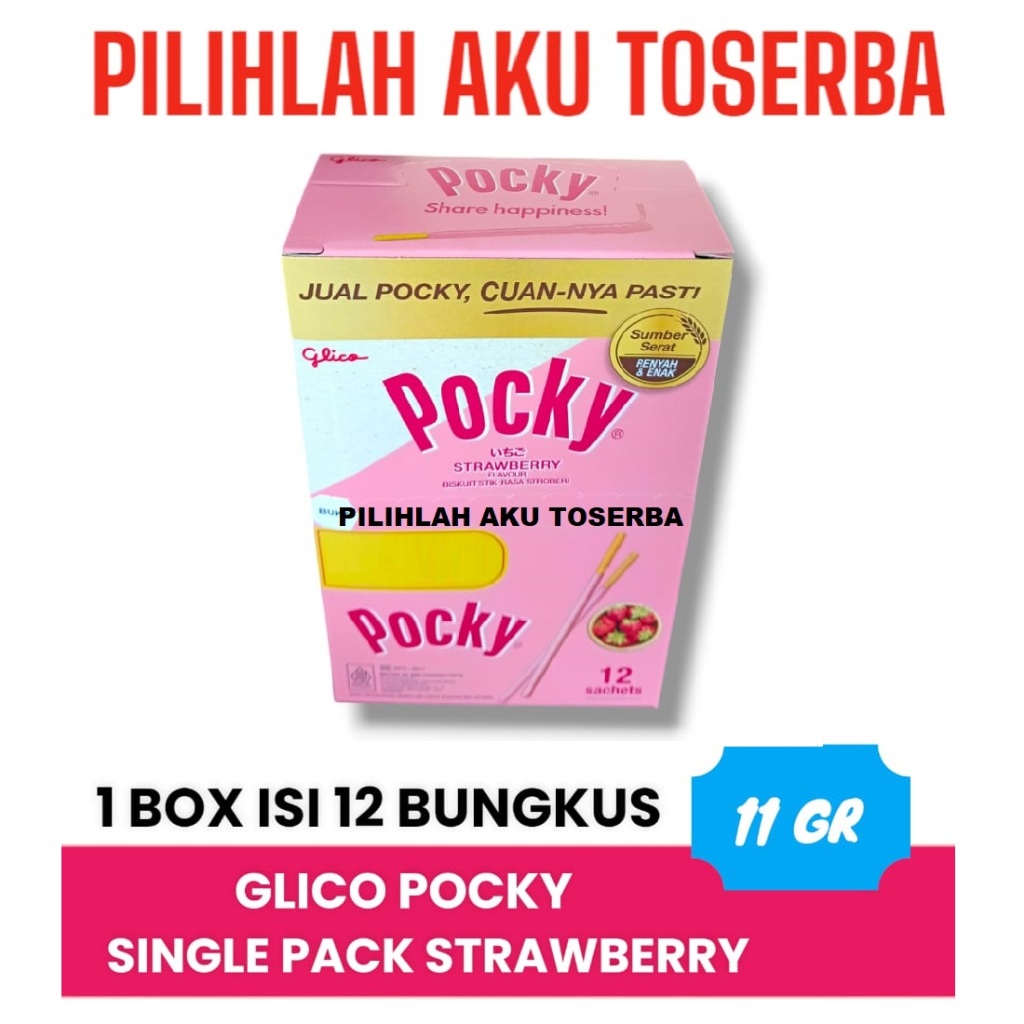 

Glico Pocky SINGLE PACK STRAWBERRY / STROBERI - ( HARGA PER BOX )