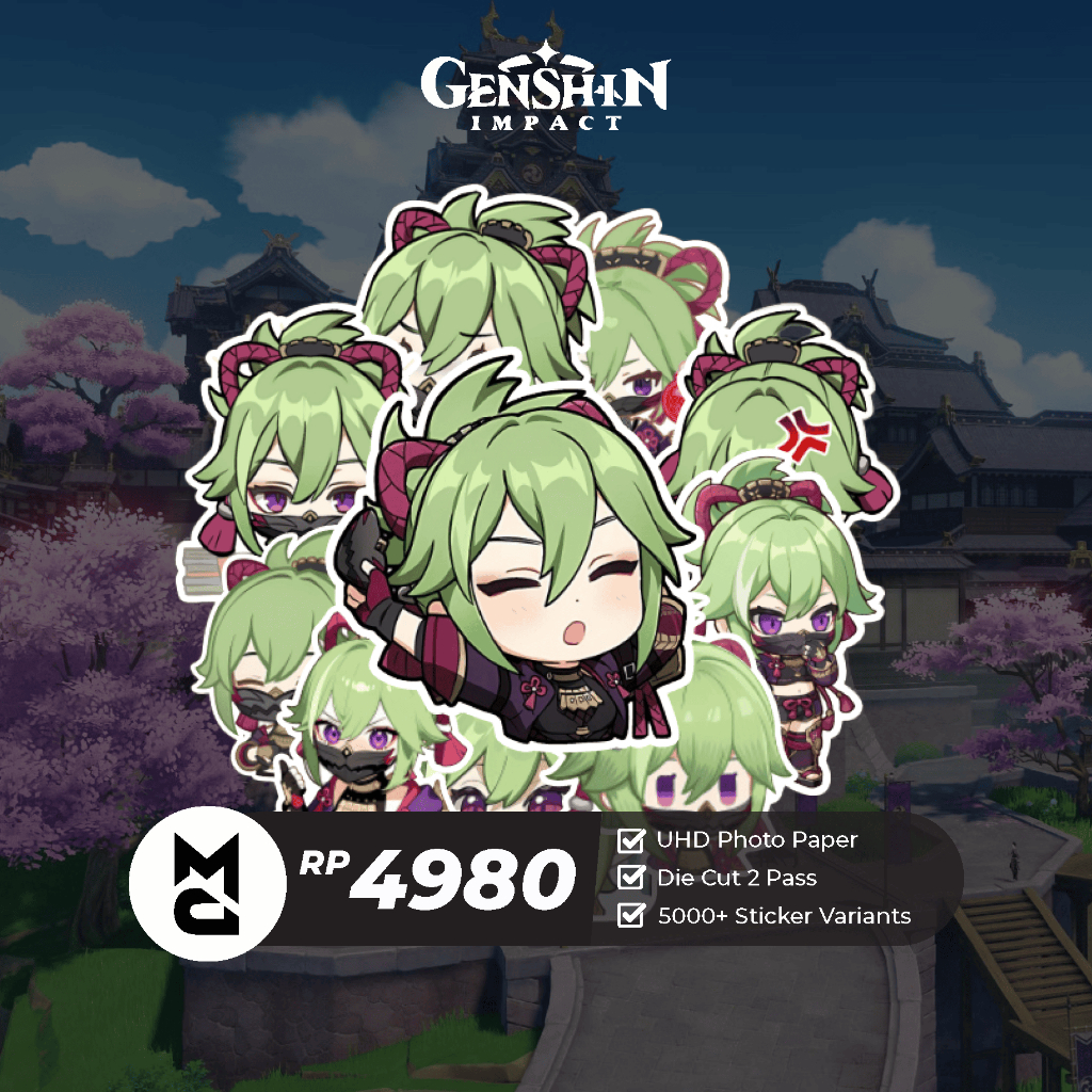 

Sticker Genshin Impact Kuki Shinobu Sticker Anime Aesthetic Lucu Sticker Helm Laptop Motor Hp