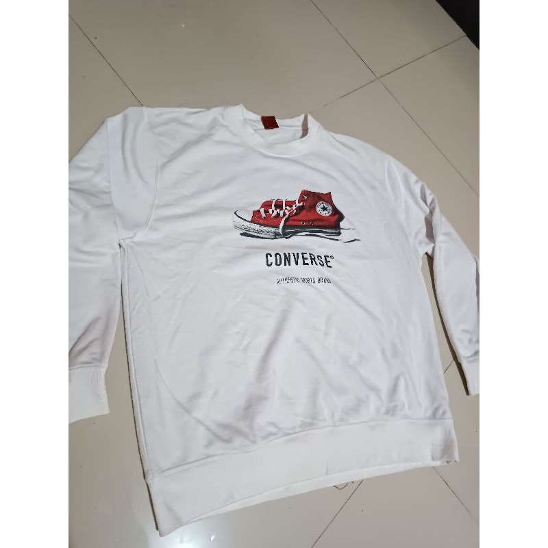 Converse Sweater Putih CONVERSE ORI