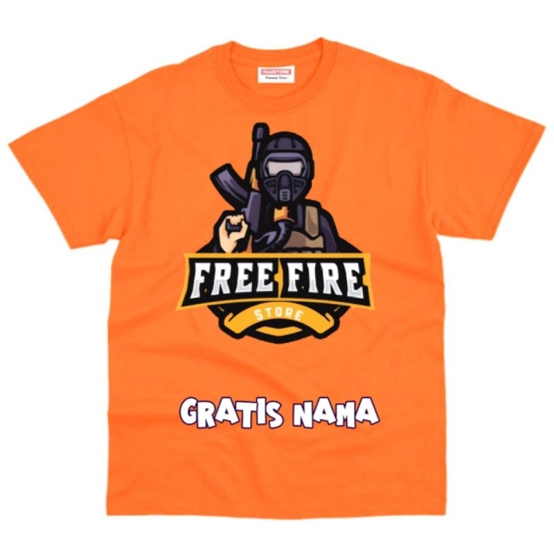 Baju Kaos Anak FREE FIRE Lengan Pendek Gratis Nama