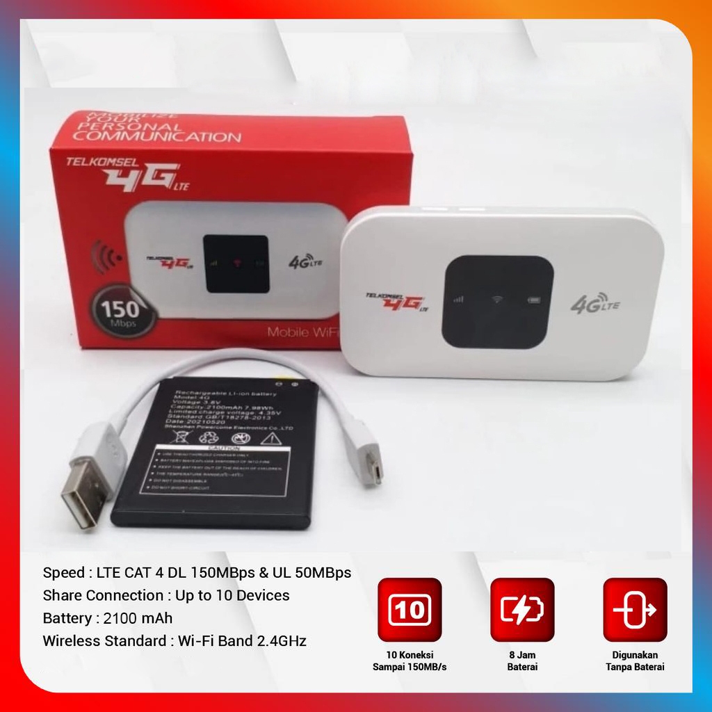 MIFI MODEM WIFI 4G UNLOCKOPERATOR Perdana / 150Mbps 4G/5G Portable Mobile WiFi USBMobile WiFi Modem 