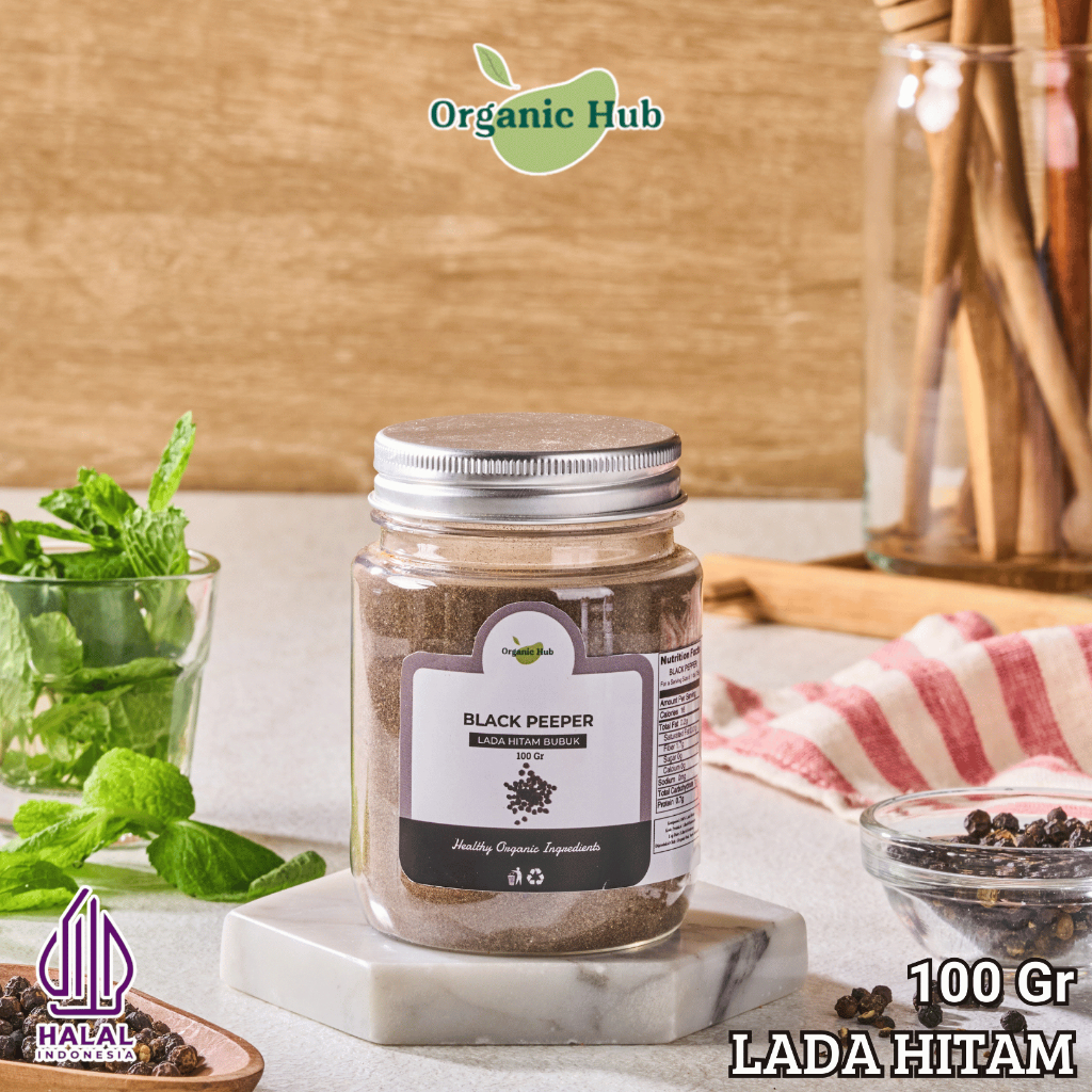 

Organic Hub Lada Hitam Bumbu Dapur Nusantara Premium Quality Black Pepper Spices 100 gr