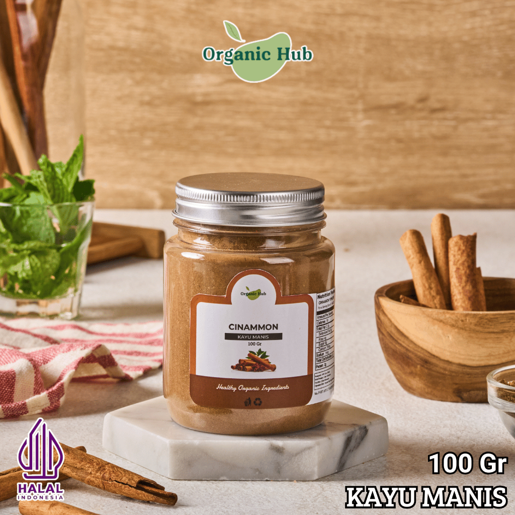 

Organic Hub Cinnamon Rempah Bumbu Dapur Kayu Manis Bubuk 100 gr