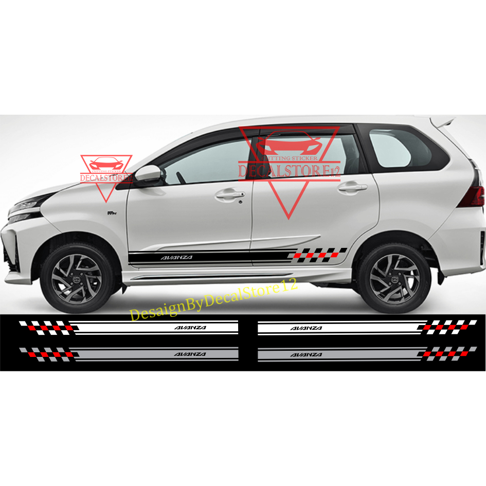 terbaru sticker cutting toyota veloz stiker list stripe body samping mobil new avanza veloz keren