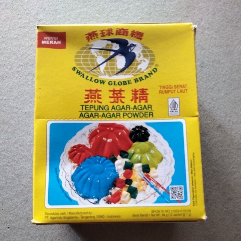 

Papan Tinggi Swallow Globe Brand Teppung Agar-Agar