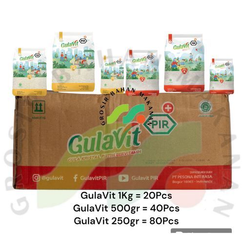 

GULA VIT 1 KG GULA PASIR KEMASAN DENGAN VITAMIN A / C+D PER DUS