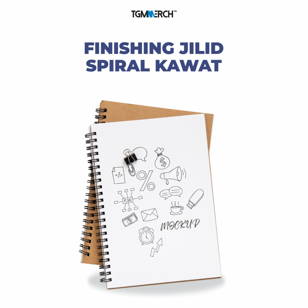 

TGM MERCH - Finishing Jilid Spiral Kawat (Uk. A4 & A5) | Print Digital