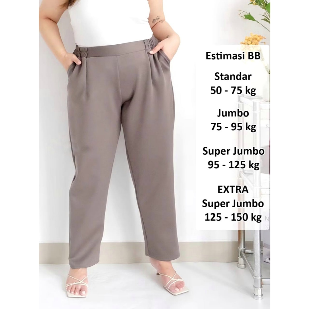 Cassandra Pants Celana Scuba Jumbo
