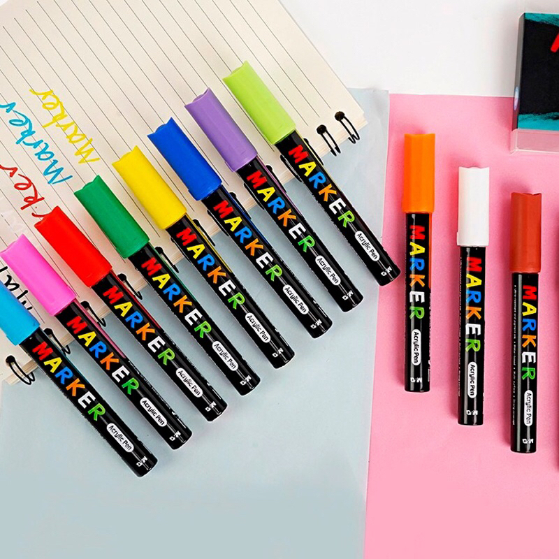 

M&G Stationery Acrylic Marker 2mm / Painting Graffiti advertisement Stabilo warna pewarna spidol warna menggambar mewarnai
