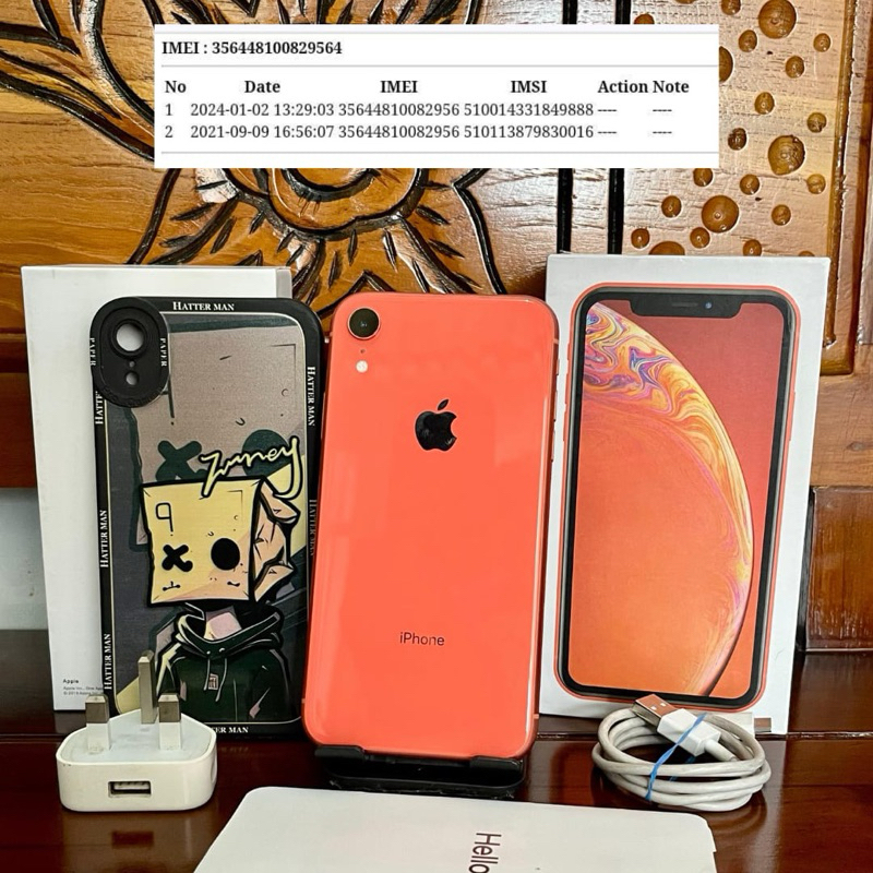 iphone XR 128gb coral sinyal aman permanen