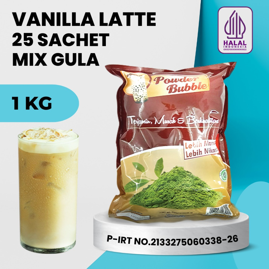 

Powder VANILLA LATTE 1 KG - Bubuk Minuman Rasa Vanila - Bahan Bubuk Instan ( Mix Krimer + Gula )