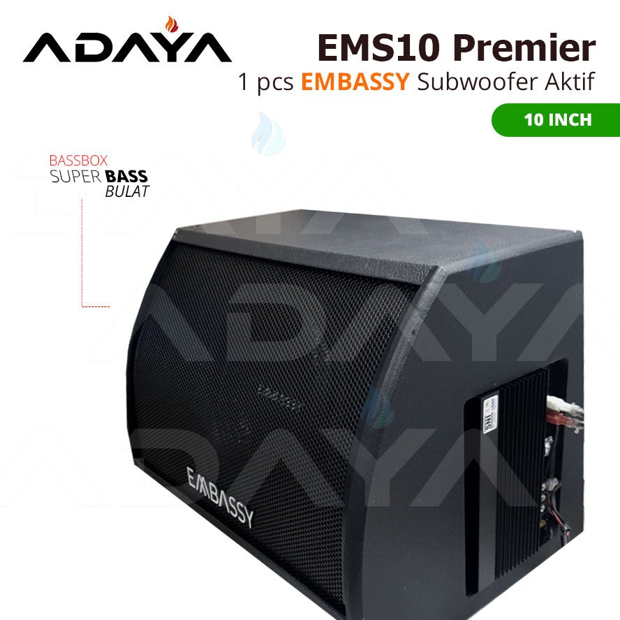 Speaker Aktif Subwoofer Bass Mobil AVANZA - XENIA DAIHATSU  Embassy EMS 10 Premier