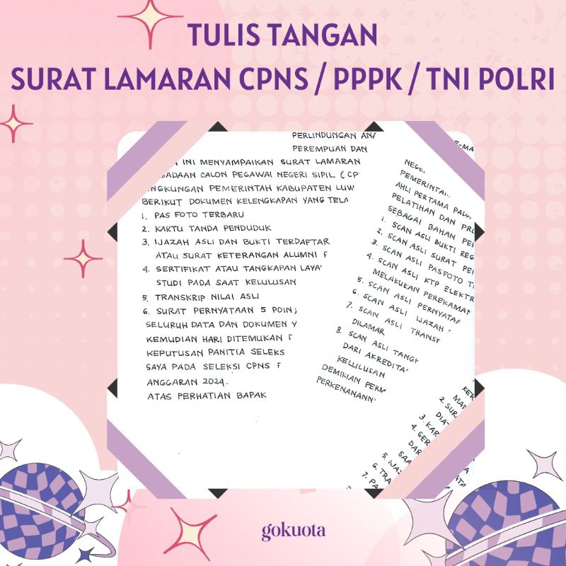 

JASA TULIS SURAT LAMARAN CPNS PPPK