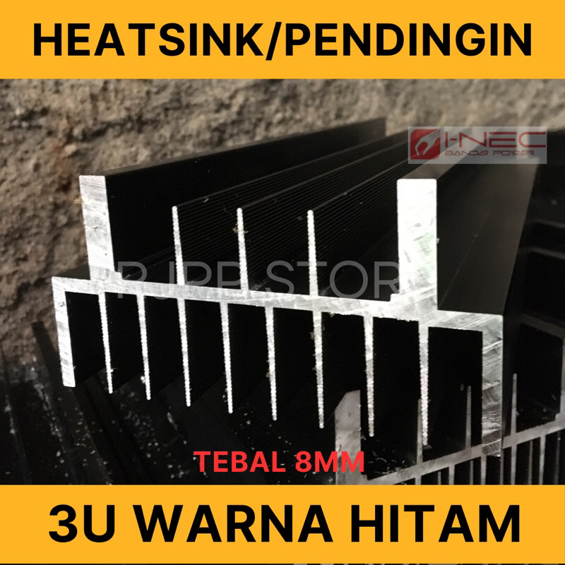 Heatsink / Pendingin 3U warna Hitam (30cm)