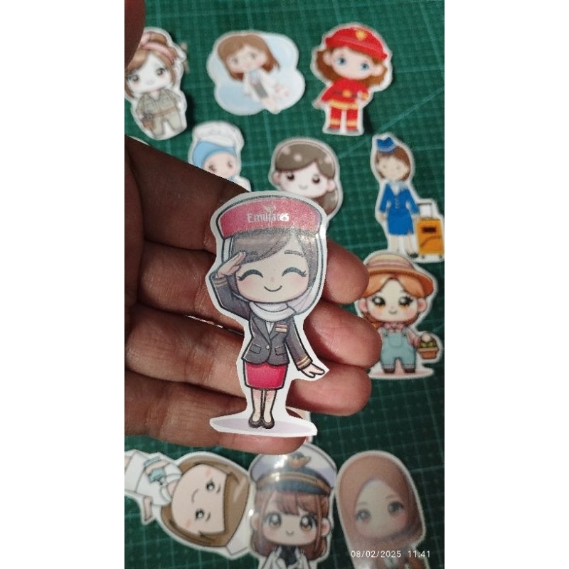 

Stiker Glossy Tema Profesi Cewek isi 18 stiker