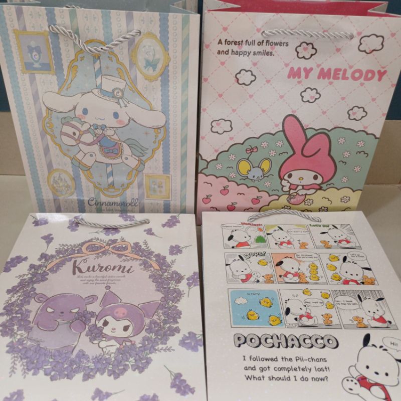 

Paperbag hologram 4218G7 license cinnamoroll kuromi my melody pochacco