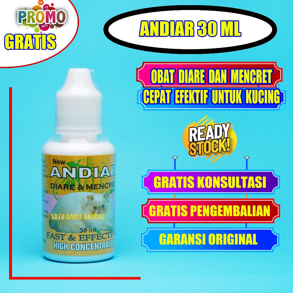 AMPUH OBAT DIARE MENCRET ANAK KUCING ANDIAR 30ML OBAT DIARE KUCING GARUDA SALE