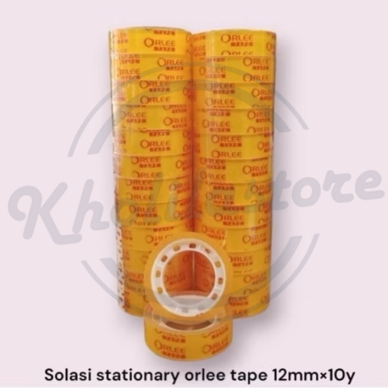 

(1 slop) Isolasi Bening Orlee Tipis 12 mm x 10 yard